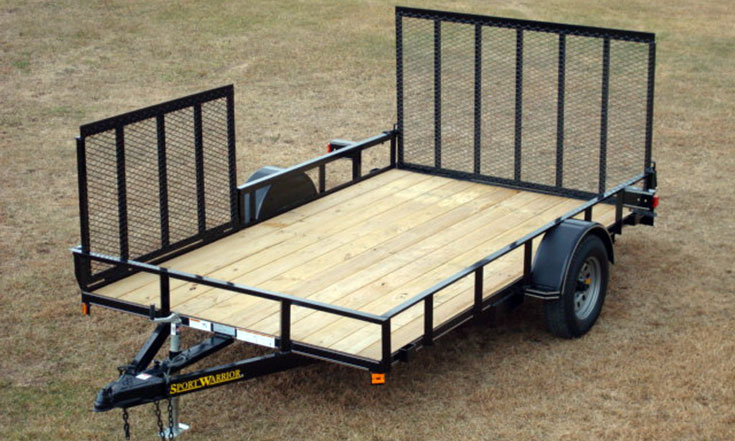 Single Axle w/Side Ramp Utility Trailer