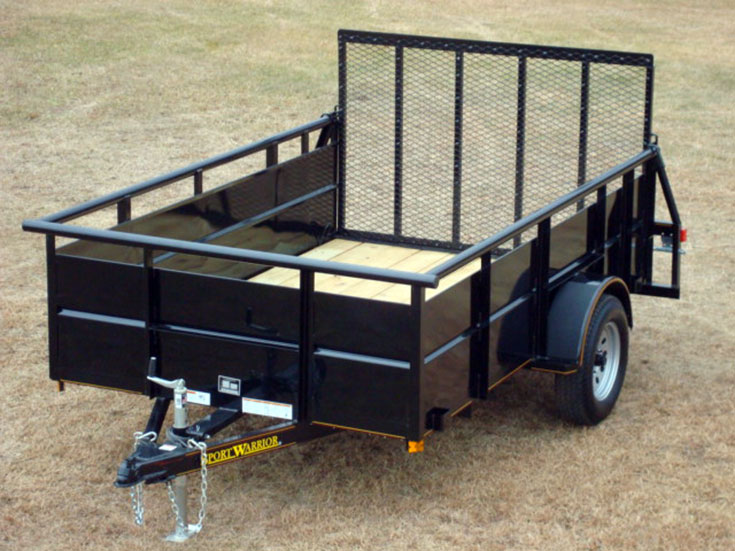 Single Axle Utility Trailer w/Hi-Sides