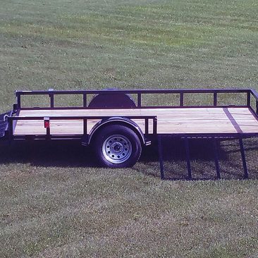 trailer ramp side utility axle single pkg