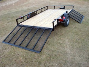 Single Axle Utility Trailer w/Side Ramp Pkg