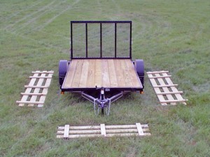 Single Axle Flatbed Utility Trailer