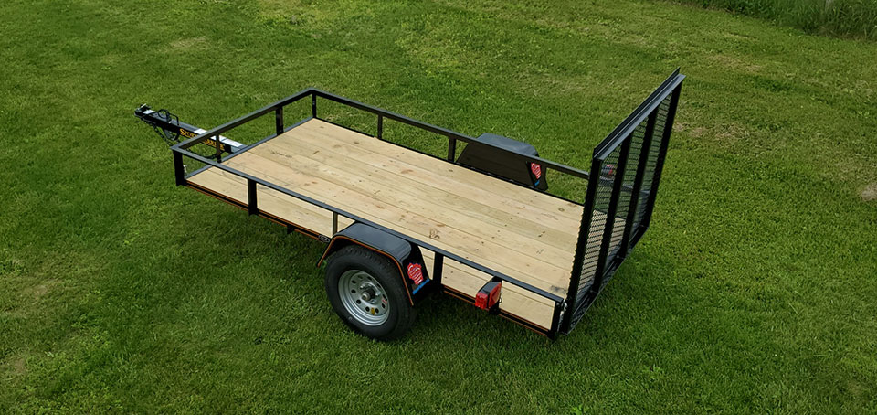 Single Axle Trailer W/Side Rails Johnson Trailer, 55% OFF