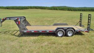 Low profile trailer in Wisconsin designed for easy equipment loading